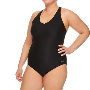 Speedo size 18 Black Criss Cross Bathing Suit Swim Suit